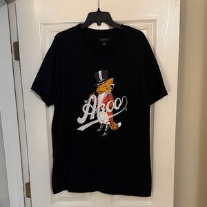 Akoo Black Tee with Fox Graphic